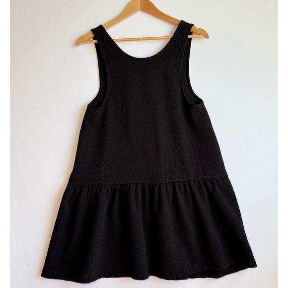 Free People Easy Street Mini Dress drop waist deep v back Extra Small Black - Picture 4 of 13